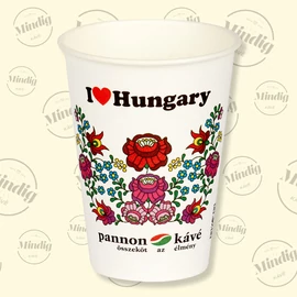 Papír pohár 180 ml Népművészeti mintás 50db/csík (db ár)