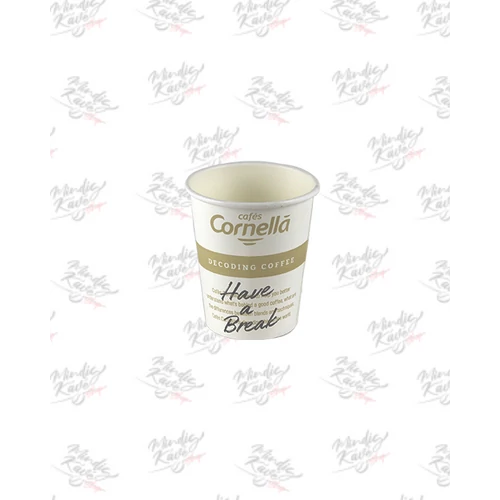 Papír pohár 250 ml Cafés Cornellá 50db/csík (csík ár)