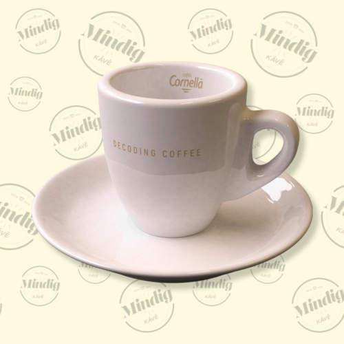 Espresso csésze+alj Cafés Cornellá Decoding Coffee (6 db/szett)