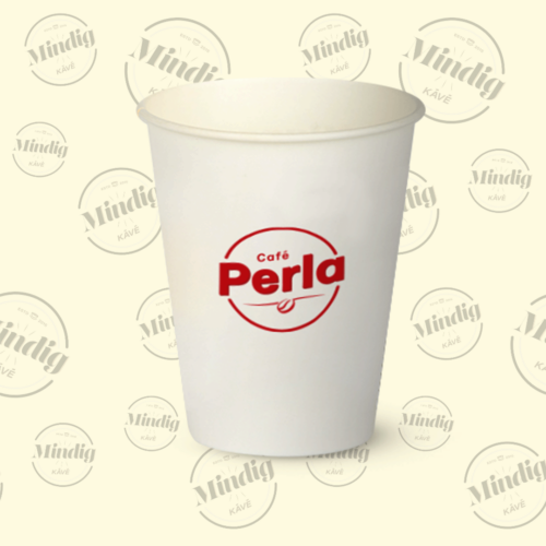 Papír pohár 280 ml Café Perla fehér 50db/csík (db ár)