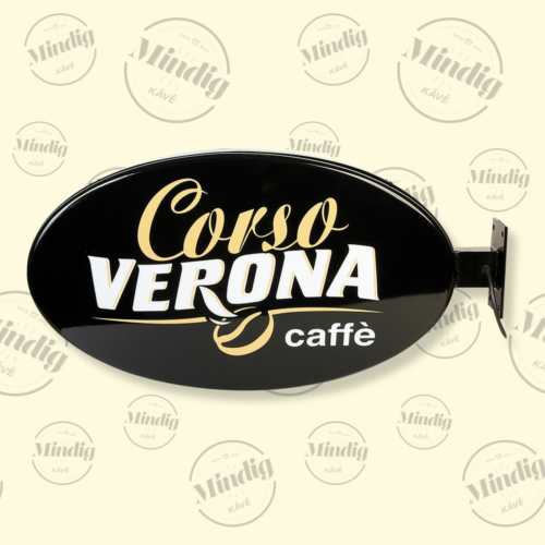 Corso Verona fekete világító tábla kültéri
