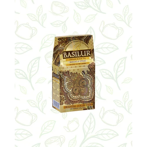 Basilur Tea Masala Chai Oriental 100g szálas fekete tea - elegáns papírdobozban